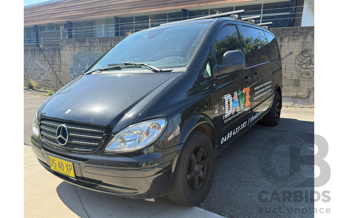 09/2008 Mercedes-Benz Vito 120CDI EXTRA LONG CREW CAB RWD MY08 2D Van Black 3.0L