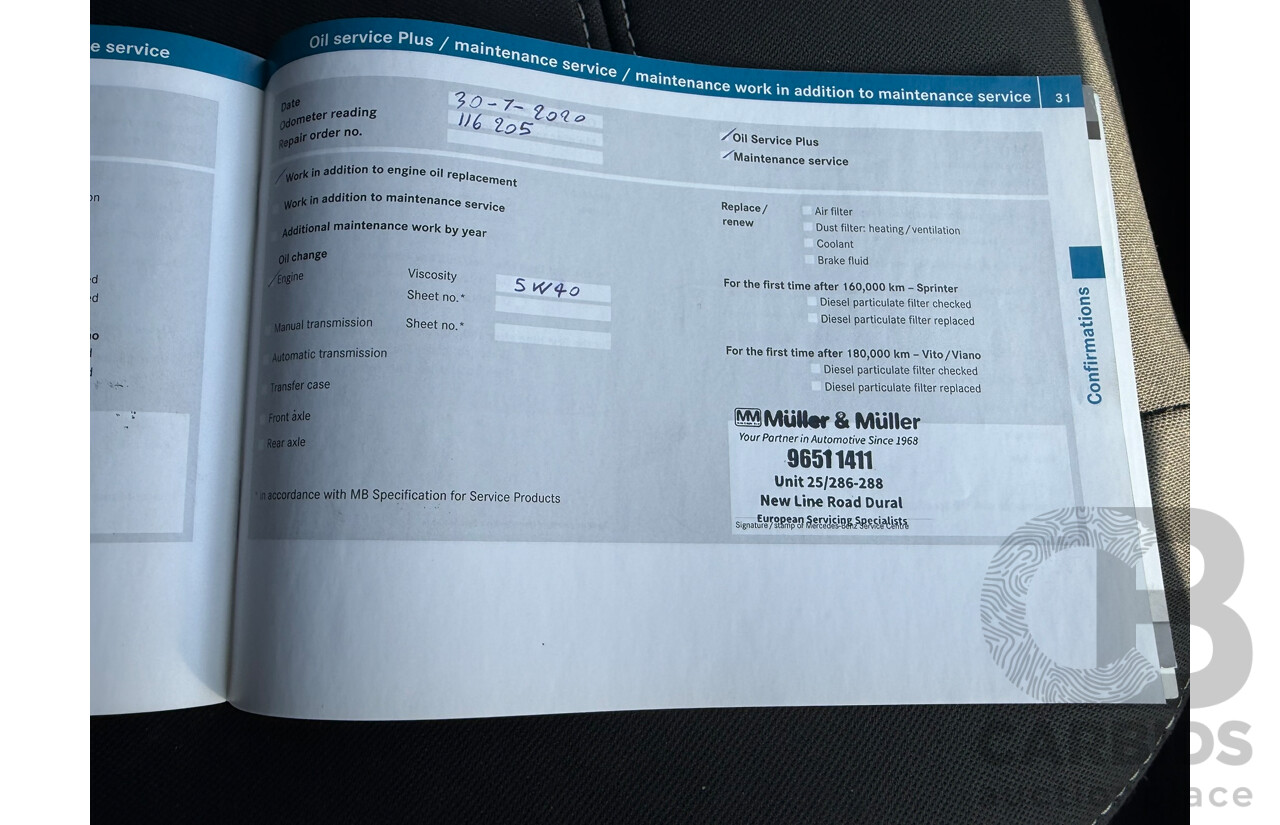 09/2008 Mercedes-Benz Vito 120CDI EXTRA LONG CREW CAB RWD MY08 2D Van Black 3.0L