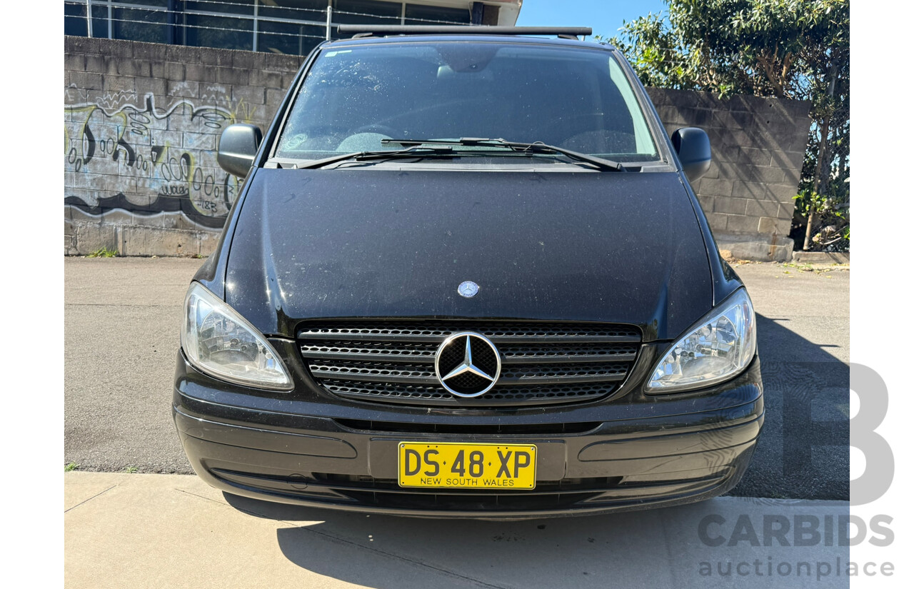 09/2008 Mercedes-Benz Vito 120CDI EXTRA LONG CREW CAB RWD MY08 2D Van Black 3.0L