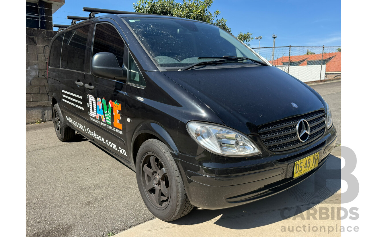 09/2008 Mercedes-Benz Vito 120CDI EXTRA LONG CREW CAB RWD MY08 2D Van Black 3.0L
