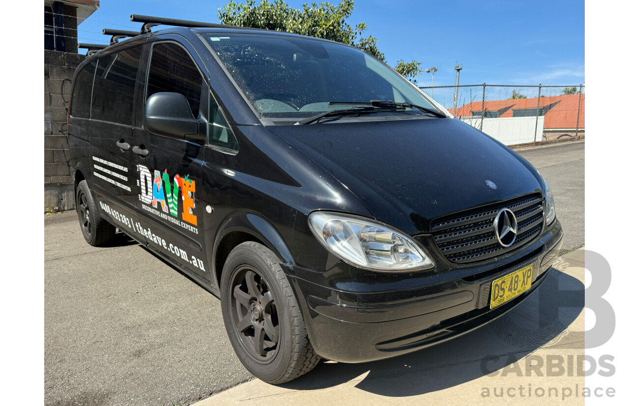 09/2008 Mercedes-Benz Vito 120CDI EXTRA LONG CREW CAB RWD MY08 2D Van Black 3.0L