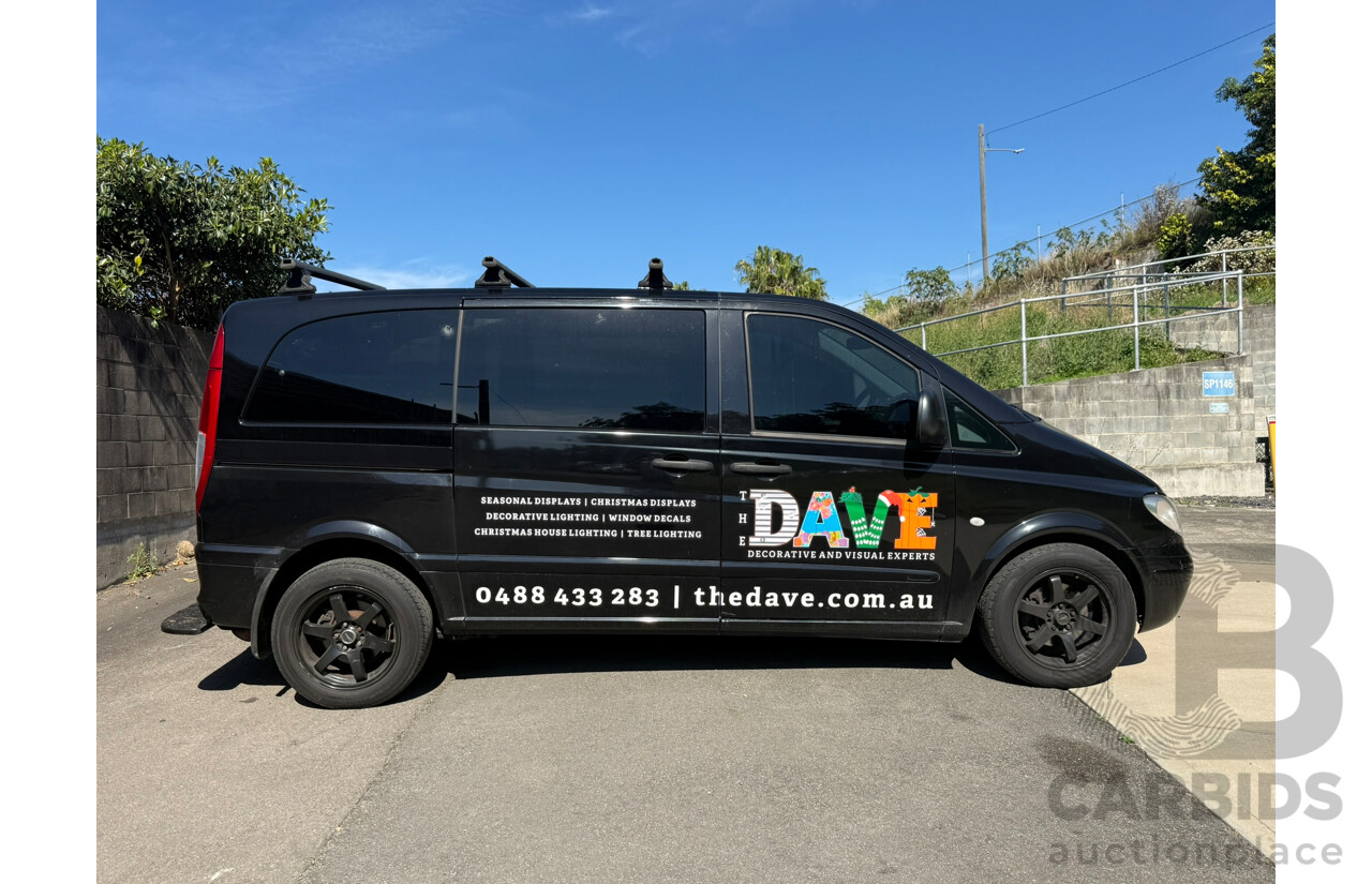 09/2008 Mercedes-Benz Vito 120CDI EXTRA LONG CREW CAB RWD MY08 2D Van Black 3.0L