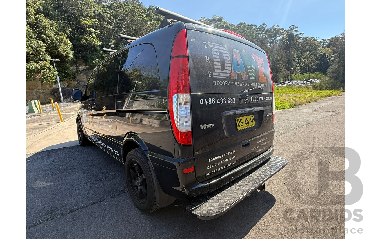 09/2008 Mercedes-Benz Vito 120CDI EXTRA LONG CREW CAB RWD MY08 2D Van Black 3.0L