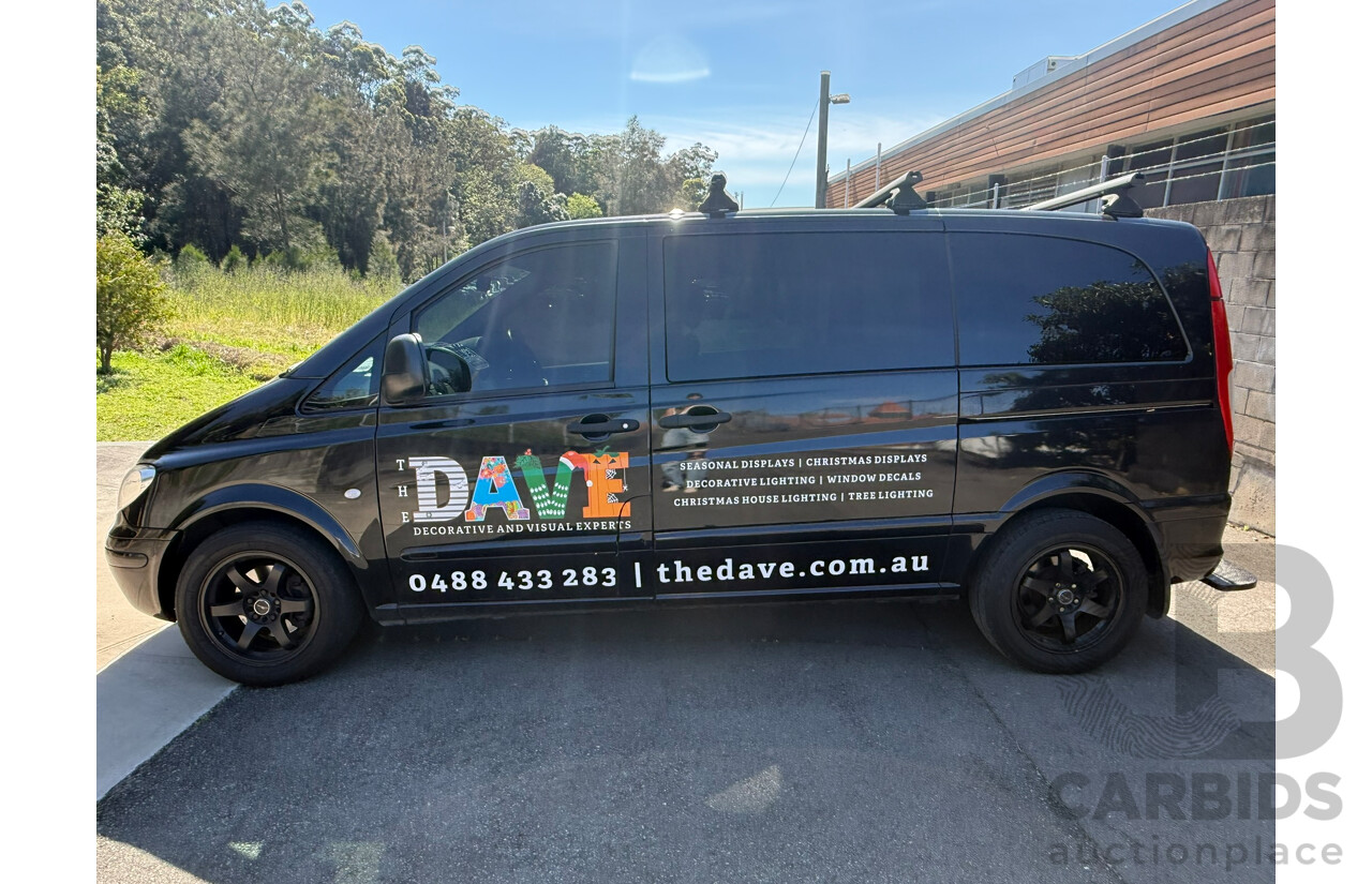 09/2008 Mercedes-Benz Vito 120CDI EXTRA LONG CREW CAB RWD MY08 2D Van Black 3.0L