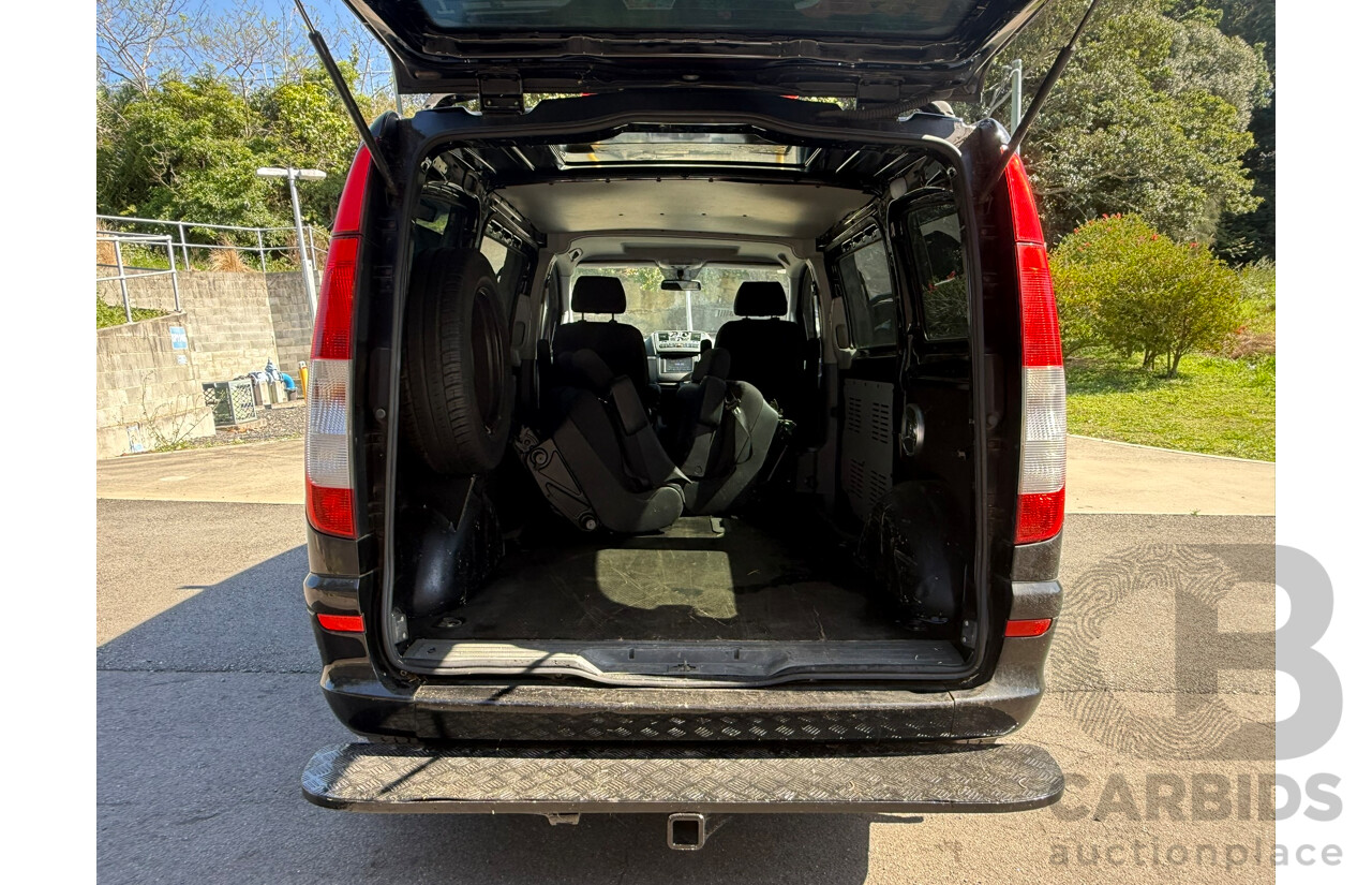 09/2008 Mercedes-Benz Vito 120CDI EXTRA LONG CREW CAB RWD MY08 2D Van Black 3.0L