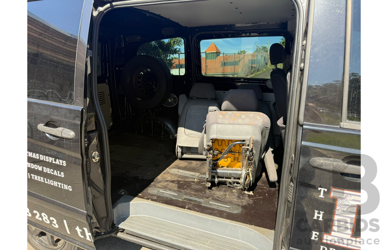09/2008 Mercedes-Benz Vito 120CDI EXTRA LONG CREW CAB RWD MY08 2D Van Black 3.0L