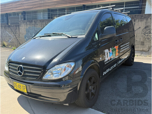 09/2008 Mercedes-Benz Vito 120CDI EXTRA LONG CREW CAB RWD MY08 2D Van Black 3.0L