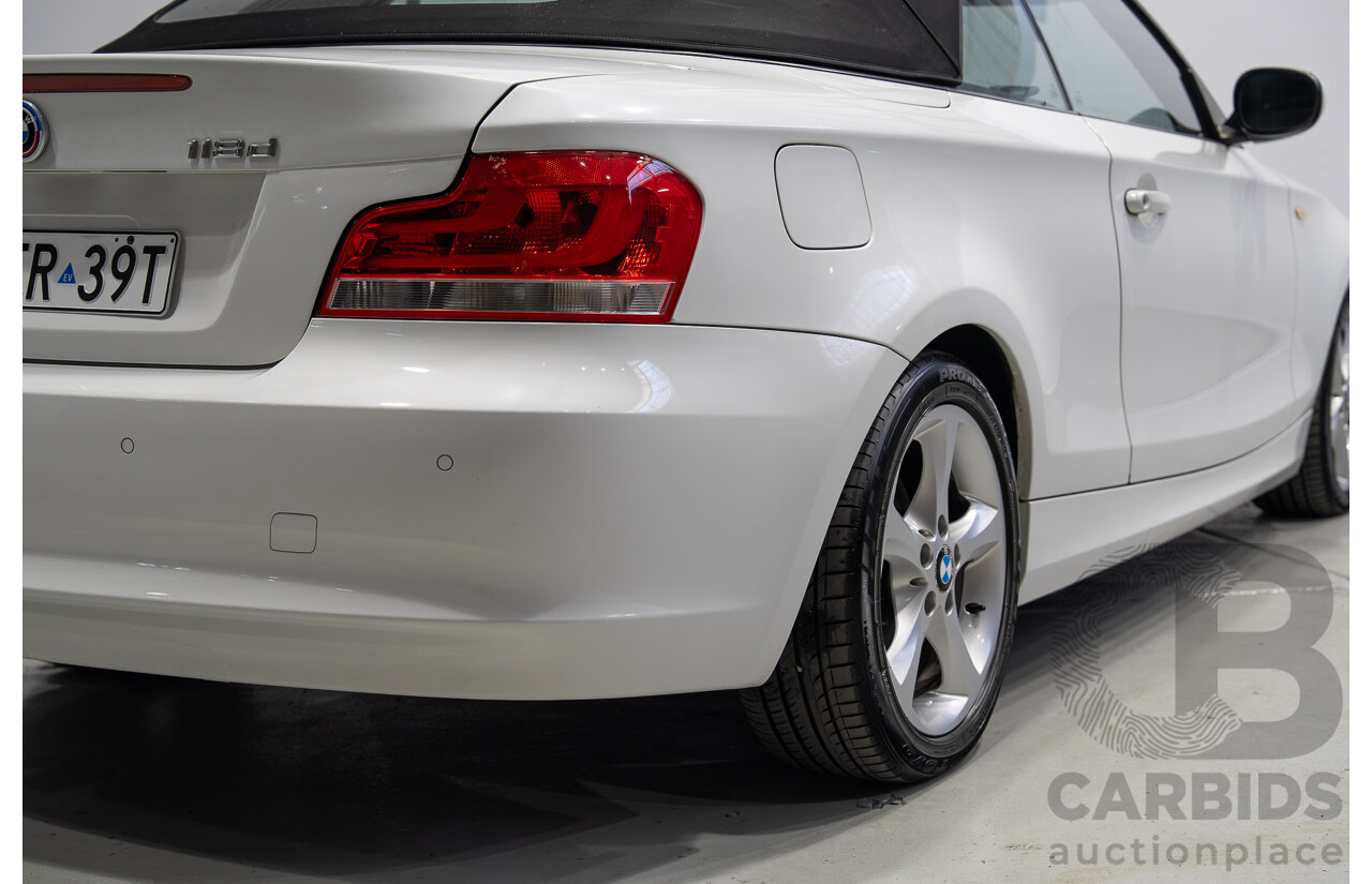 11/2012 BMW 118d E88 MY12 UPDATE 2d Convertible White 2.0L