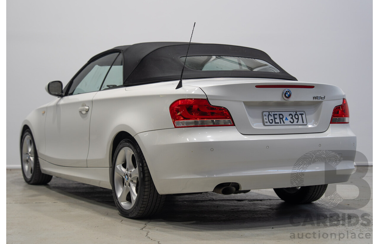 11/2012 BMW 118d E88 MY12 UPDATE 2d Convertible White 2.0L