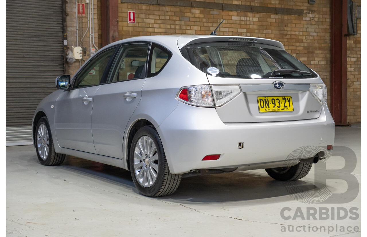 06/2009 Subaru Impreza RX (AWD) MY09 5d Hatchback Silver 2.0L
