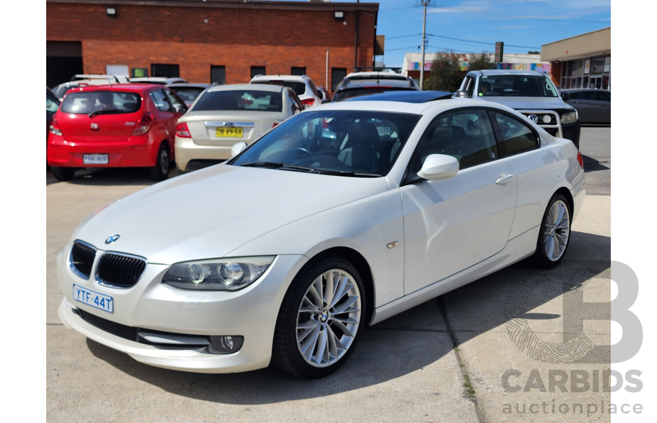 06/2012 Bmw 3 20d E92 MY11 2d Coupe White 2.0L
