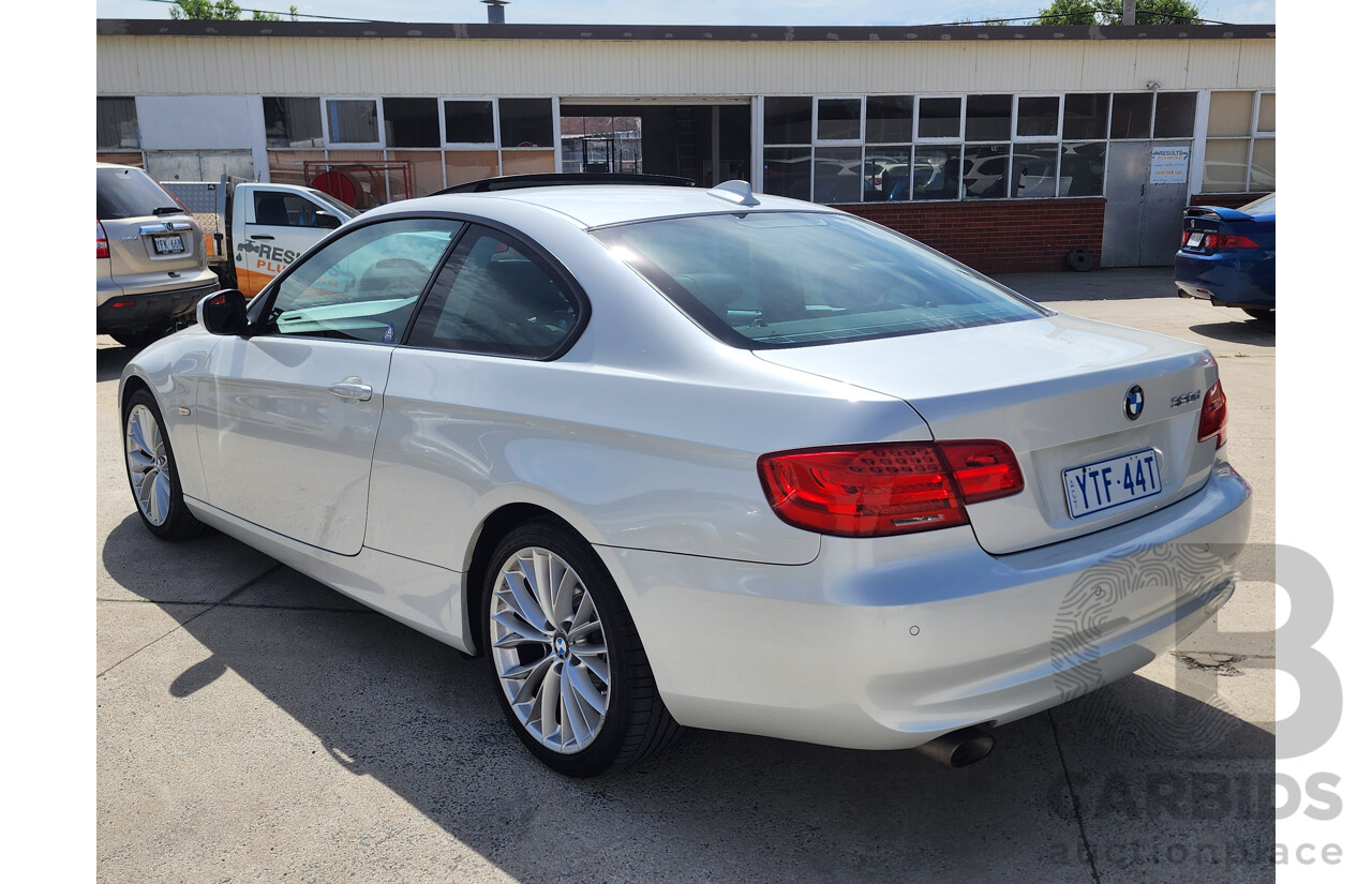 06/2012 Bmw 3 20d E92 MY11 2d Coupe White 2.0L