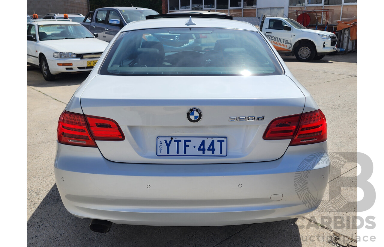 06/2012 Bmw 3 20d E92 MY11 2d Coupe White 2.0L