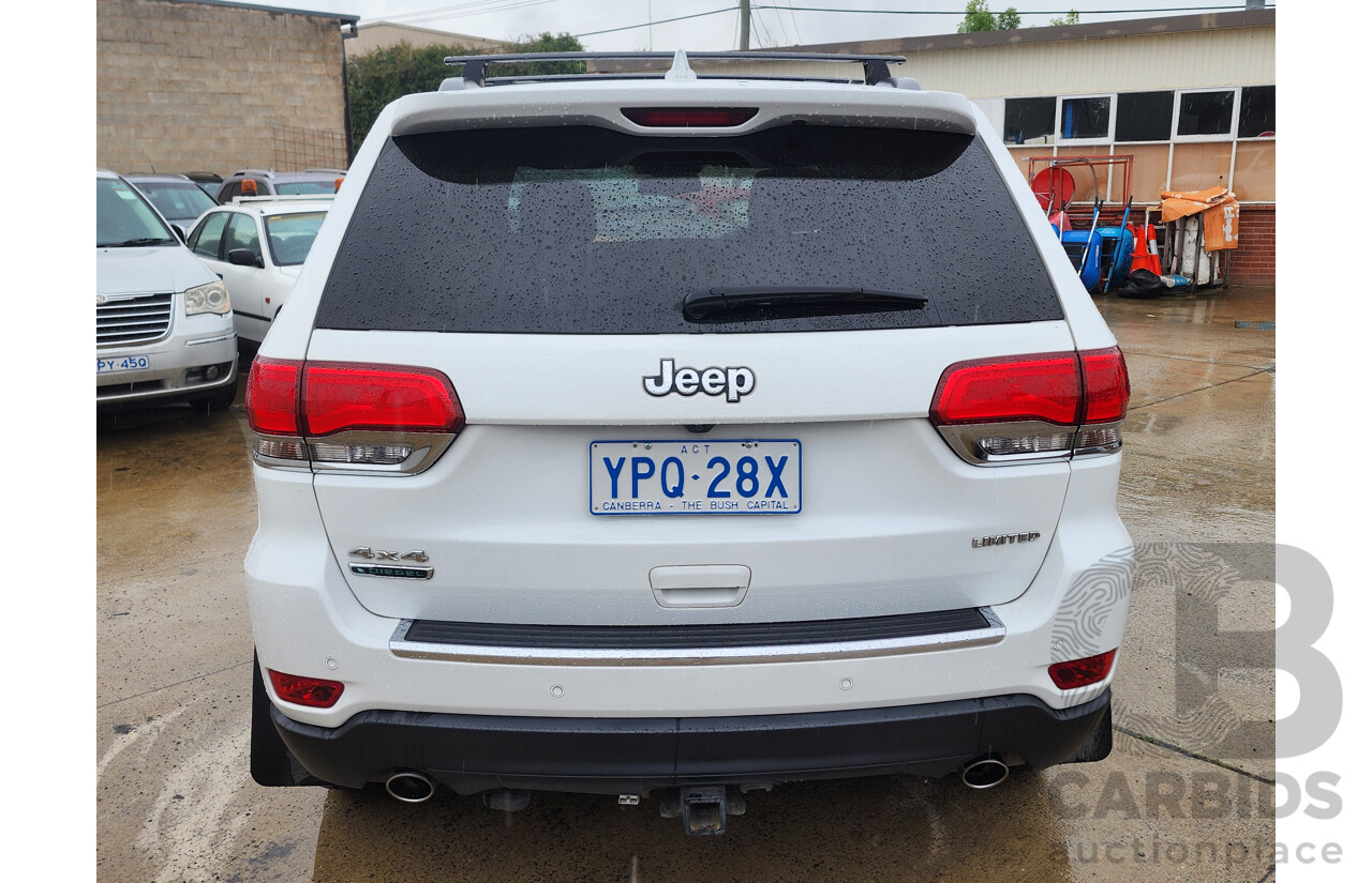 3/2015 Jeep Grand Cherokee Limited (4x4) WK MY15 4d Wagon White Turbo Diesel V6 3.0L