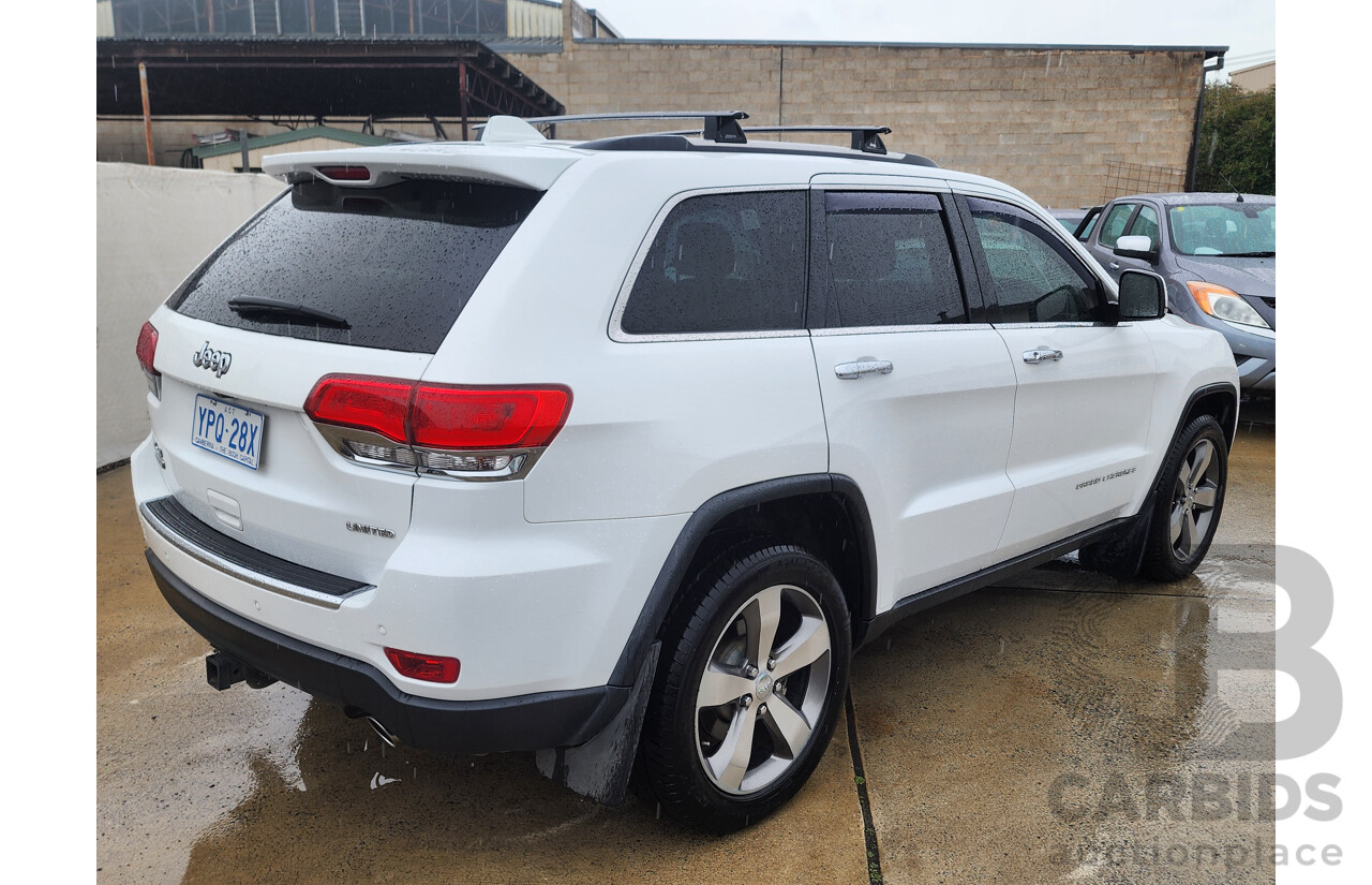 3/2015 Jeep Grand Cherokee Limited (4x4) WK MY15 4d Wagon White Turbo Diesel V6 3.0L