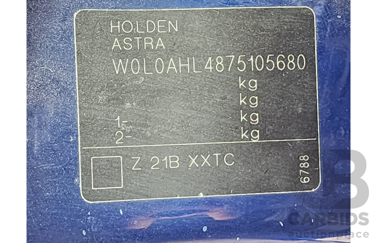 04/2007 Holden Astra CD AH MY07 5d Hatchback Blue 1.8L