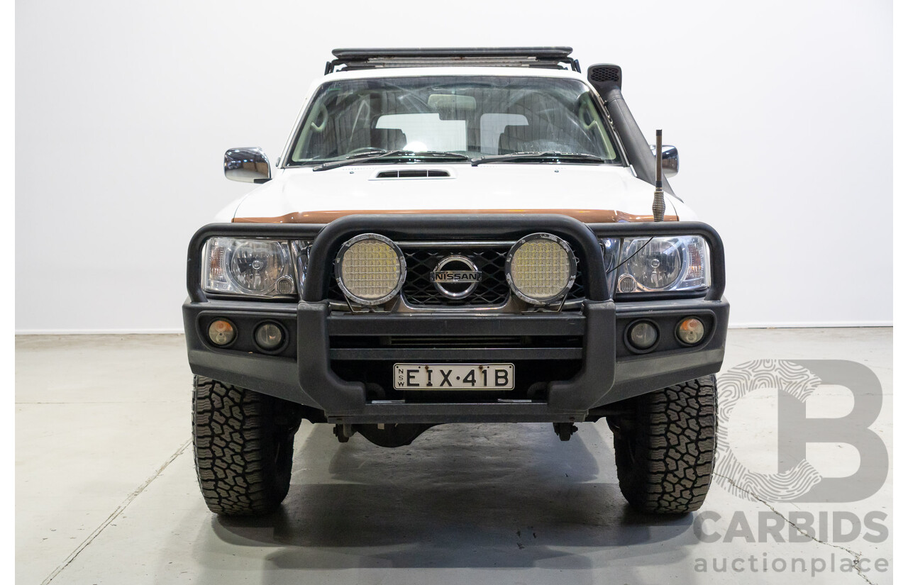 10/2015 Nissan Patrol ST (4x4) GU Series 9 4d Wagon White Turbo Diesel 3.0L