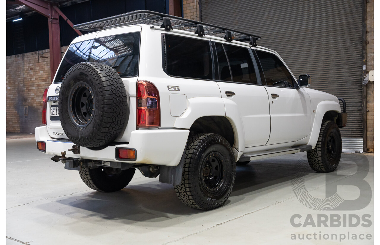 10/2015 Nissan Patrol ST (4x4) GU Series 9 4d Wagon White Turbo Diesel 3.0L