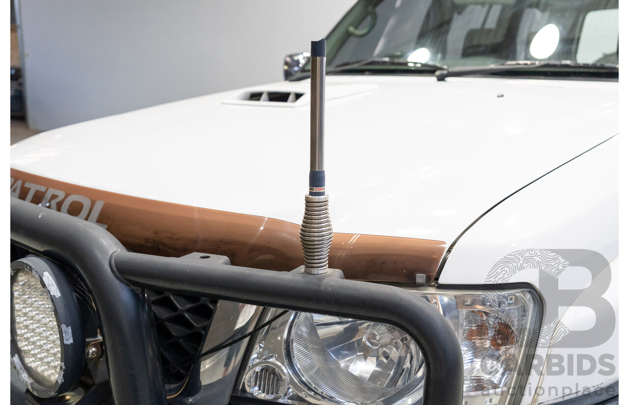10/2015 Nissan Patrol ST (4x4) GU Series 9 4d Wagon White Turbo Diesel 3.0L
