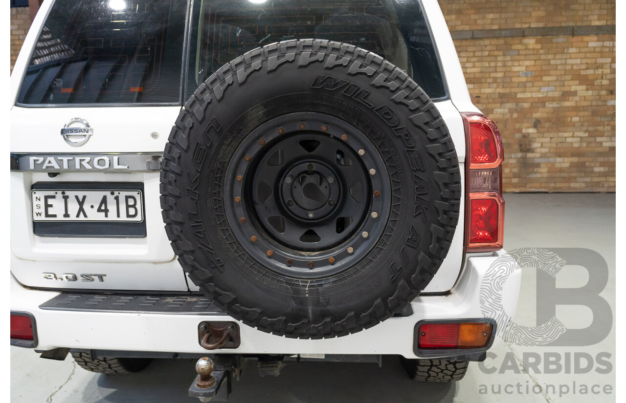 10/2015 Nissan Patrol ST (4x4) GU Series 9 4d Wagon White Turbo Diesel 3.0L