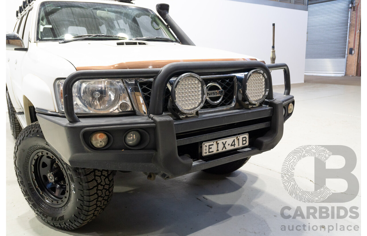 10/2015 Nissan Patrol ST (4x4) GU Series 9 4d Wagon White Turbo Diesel 3.0L