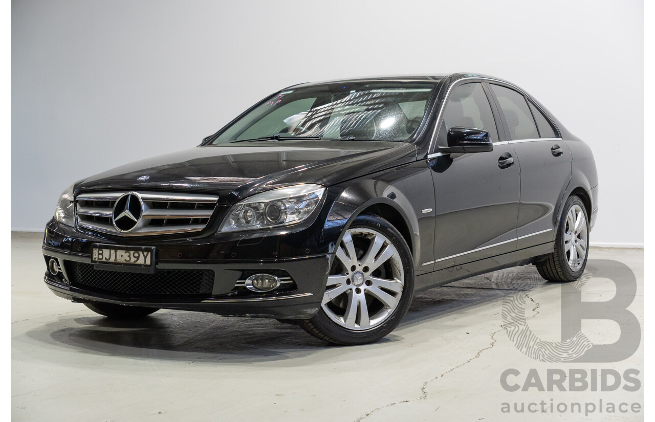 03/2009 Mercedes-Benz C200 Kompressor Classic W204 4D Sedan Black 1.8L