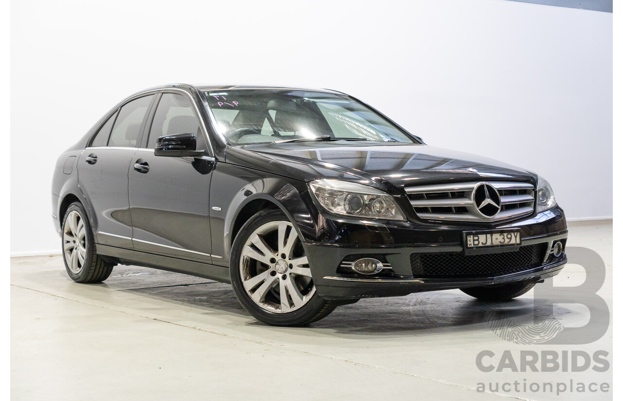 03/2009 Mercedes-Benz C200 Kompressor Classic W204 4D Sedan Black 1.8L