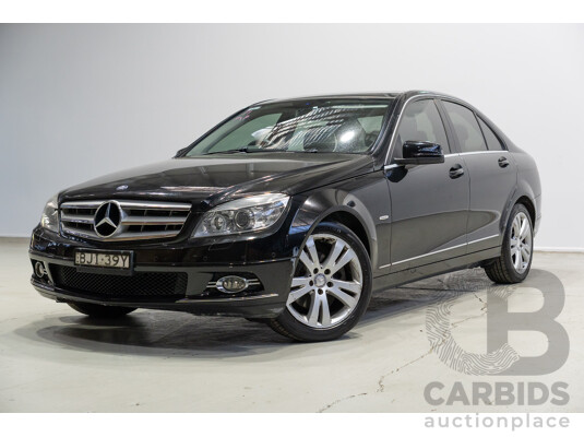 03/2009 Mercedes-Benz C200 Kompressor Classic W204 4D Sedan Black 1.8L