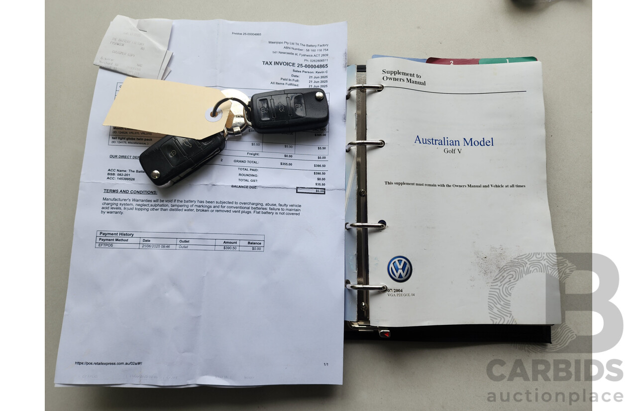 01/2006 Volkswagen Golf 2.0 TDI Comfortline 1K 5d Hatchback Grey 2.0L
