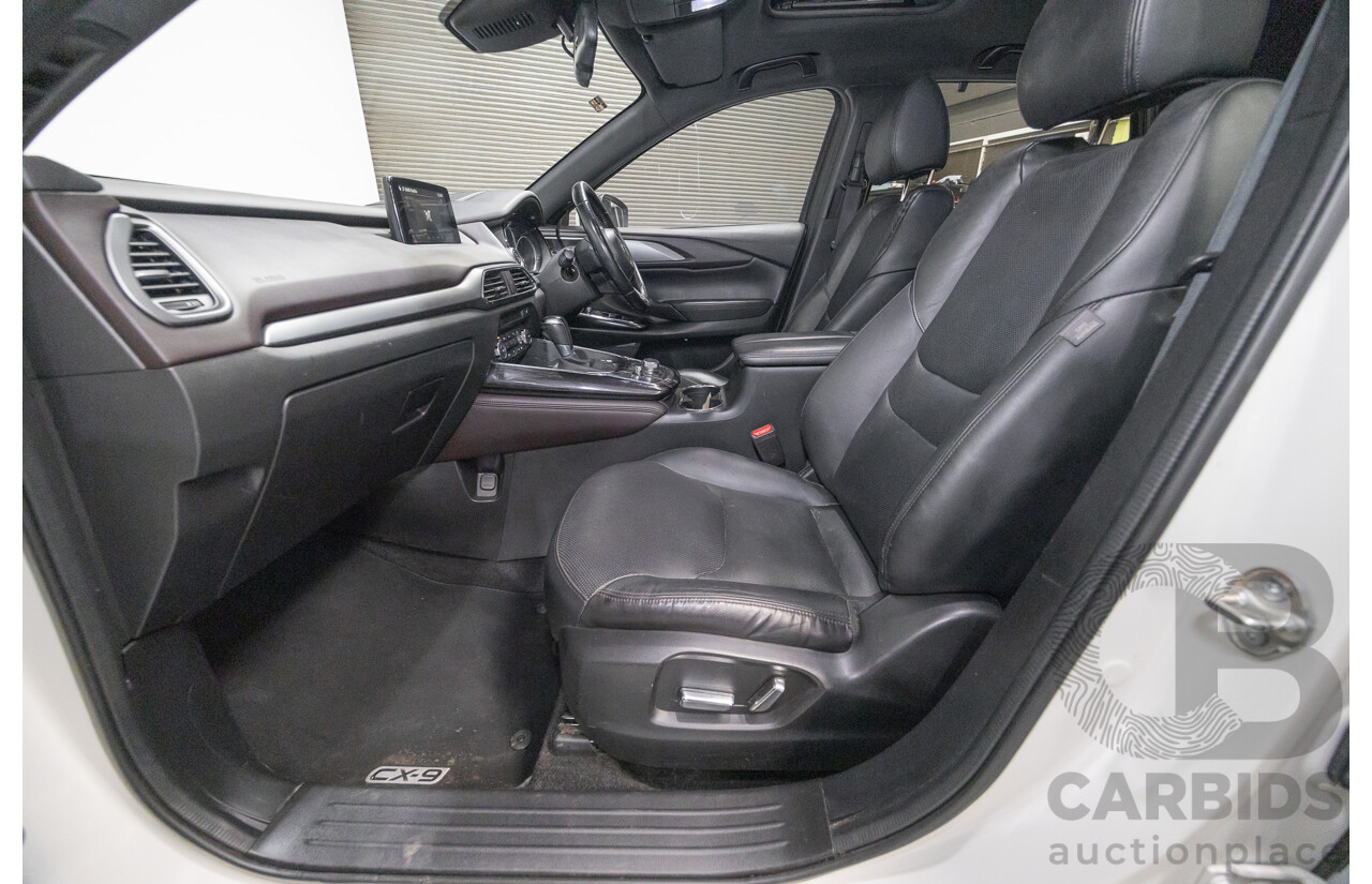 09/2017 Mazda CX-9 Azami (AWD) MY18 4D Wagon Snowflake White Pearl 2.5L - 7 Seats