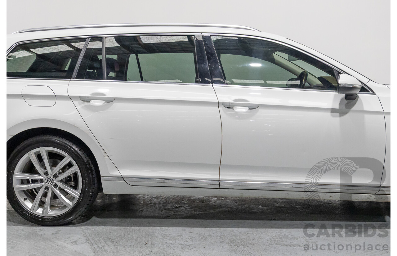 01/2016 Volkswagen Passat 140 TDI Highline 3C MY16 4D Wagon Pure White Turbo Diesel 2.0L