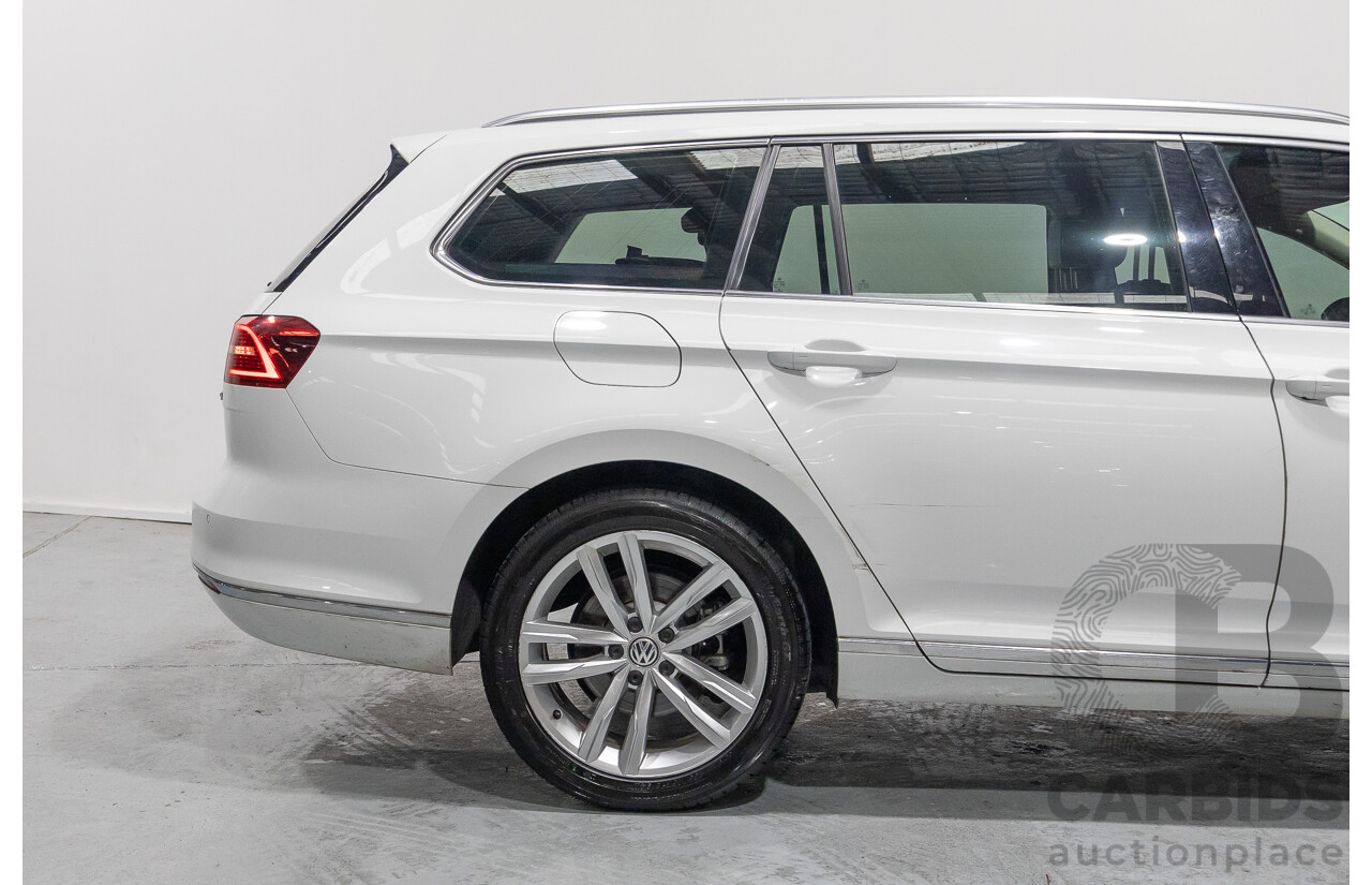 01/2016 Volkswagen Passat 140 TDI Highline 3C MY16 4D Wagon Pure White Turbo Diesel 2.0L