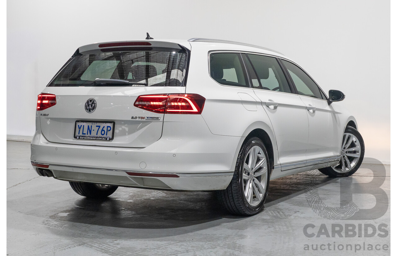 01/2016 Volkswagen Passat 140 TDI Highline 3C MY16 4D Wagon Pure White Turbo Diesel 2.0L