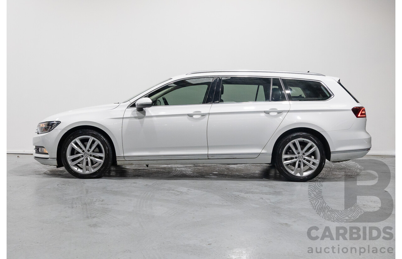 01/2016 Volkswagen Passat 140 TDI Highline 3C MY16 4D Wagon Pure White Turbo Diesel 2.0L