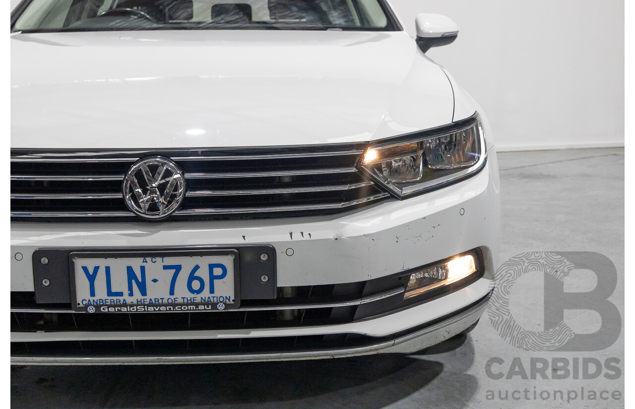 01/2016 Volkswagen Passat 140 TDI Highline 3C MY16 4D Wagon Pure White Turbo Diesel 2.0L
