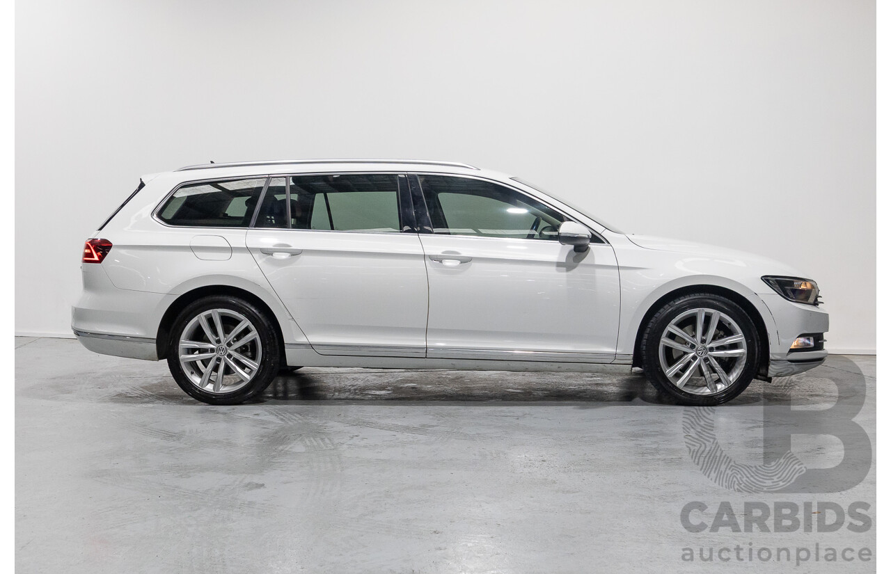 01/2016 Volkswagen Passat 140 TDI Highline 3C MY16 4D Wagon Pure White Turbo Diesel 2.0L