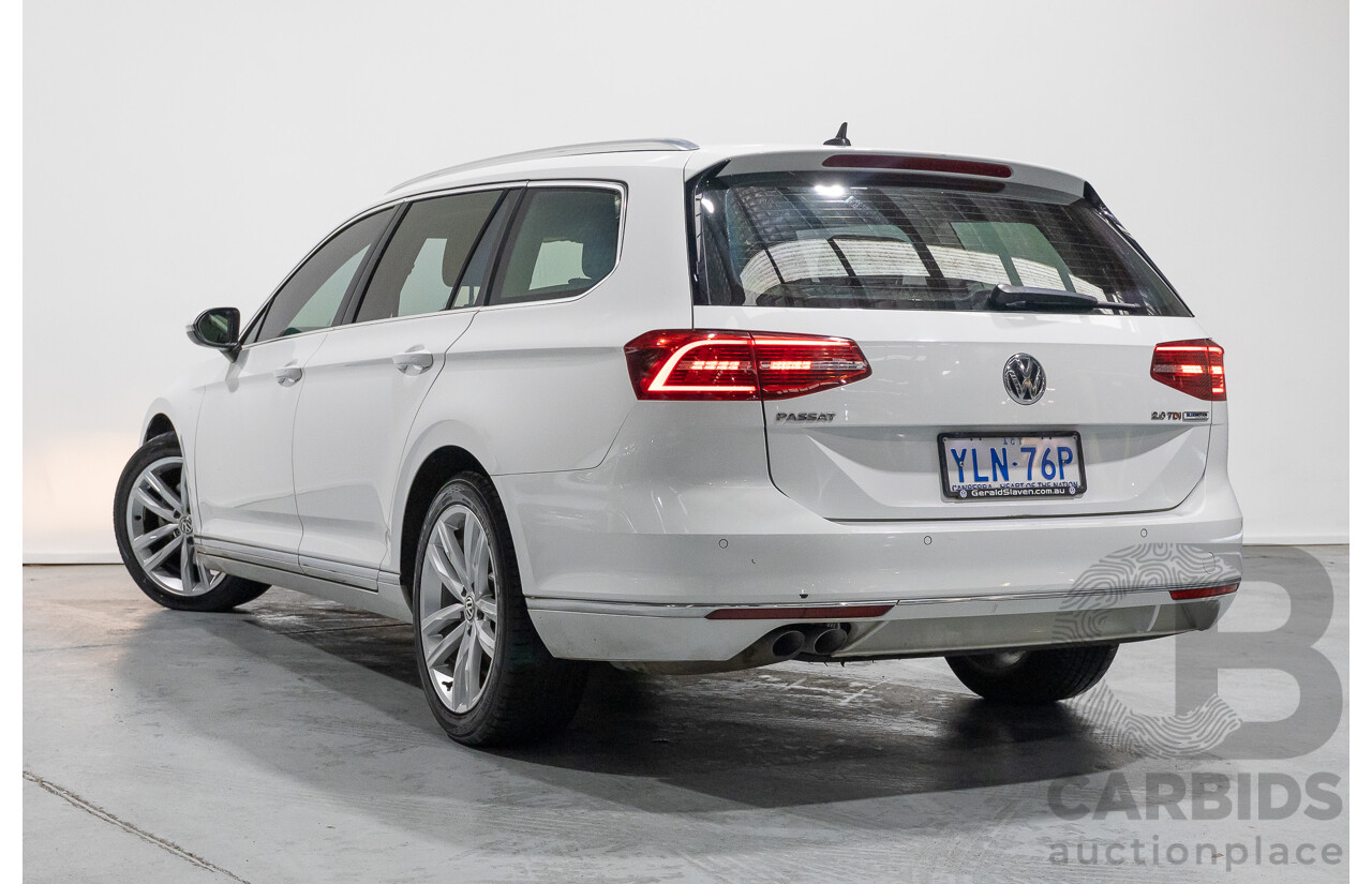 01/2016 Volkswagen Passat 140 TDI Highline 3C MY16 4D Wagon Pure White Turbo Diesel 2.0L
