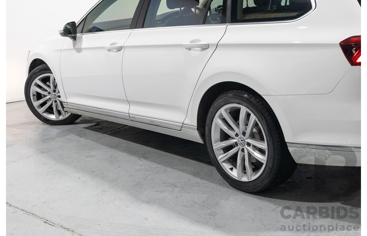 01/2016 Volkswagen Passat 140 TDI Highline 3C MY16 4D Wagon Pure White Turbo Diesel 2.0L