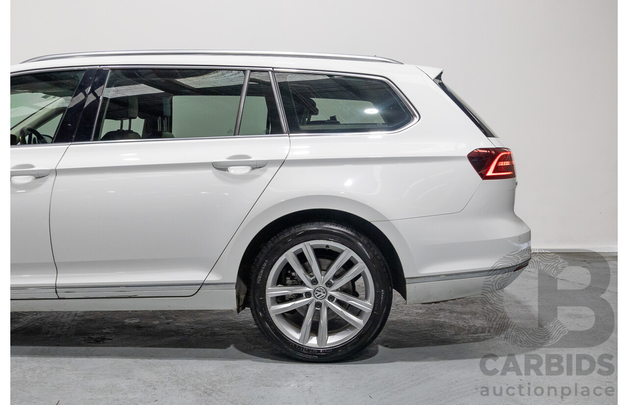 01/2016 Volkswagen Passat 140 TDI Highline 3C MY16 4D Wagon Pure White Turbo Diesel 2.0L