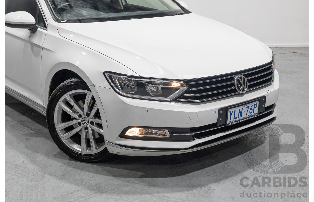 01/2016 Volkswagen Passat 140 TDI Highline 3C MY16 4D Wagon Pure White Turbo Diesel 2.0L