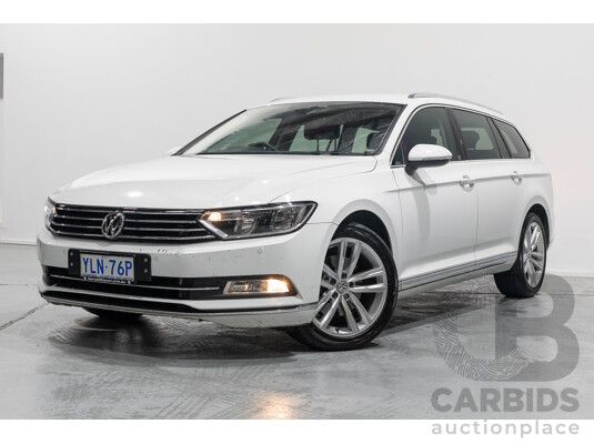 01/2016 Volkswagen Passat 140 TDI Highline 3C MY16 4D Wagon Pure White Turbo Diesel 2.0L