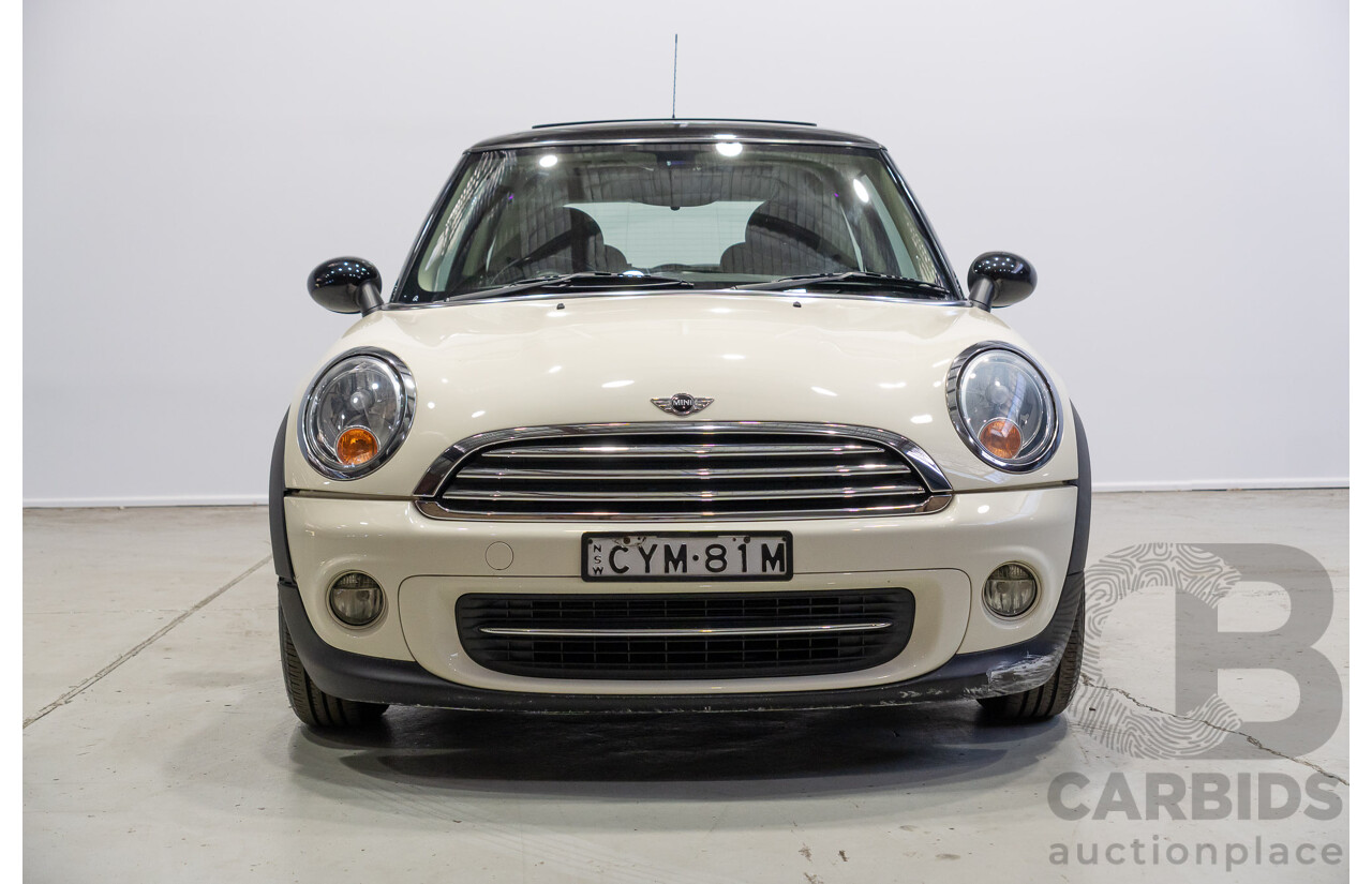 08/2011 Mini Cooper R56 MY11 2d Hatchback White 1.6L