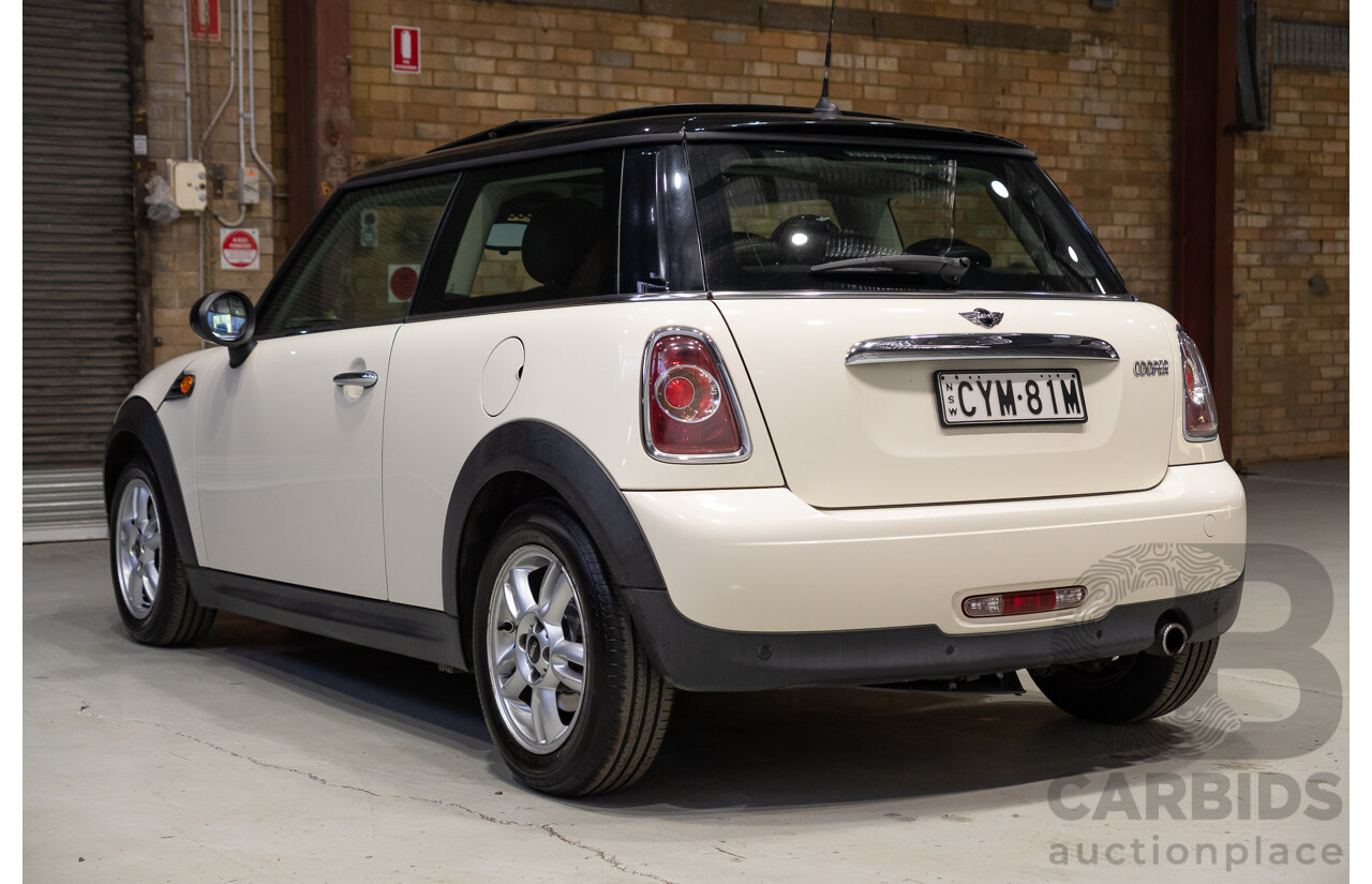 08/2011 Mini Cooper R56 MY11 2d Hatchback White 1.6L