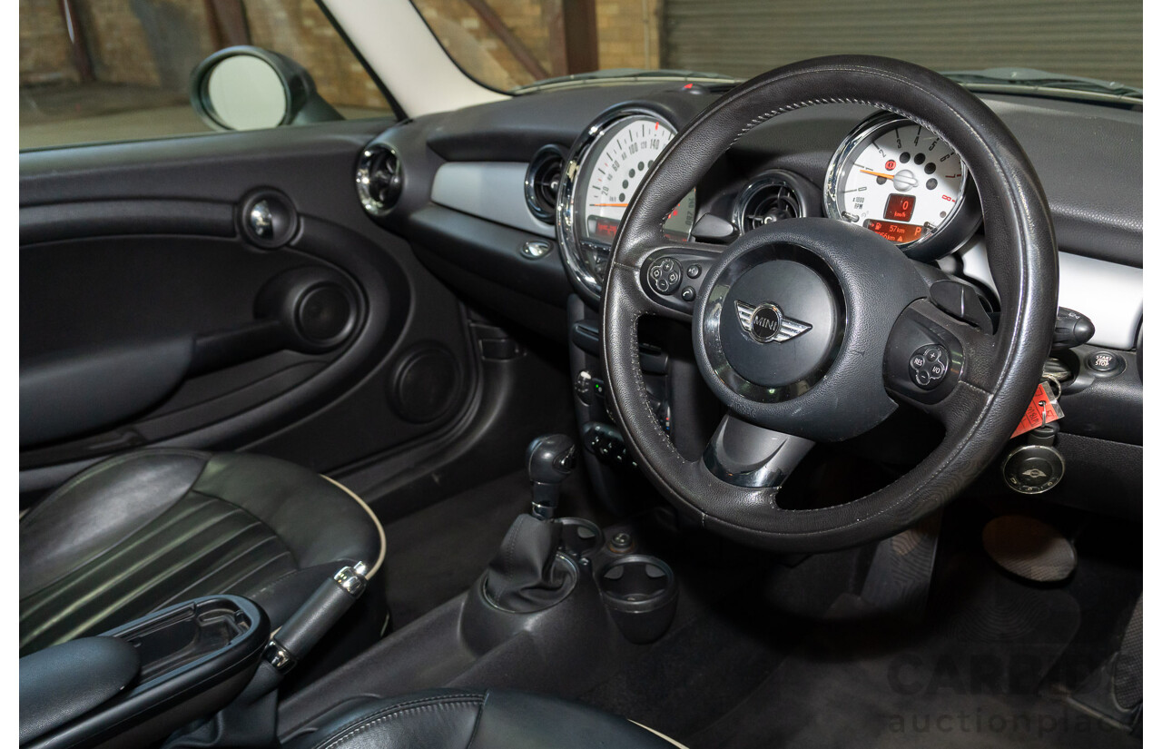 08/2011 Mini Cooper R56 MY11 2d Hatchback White 1.6L