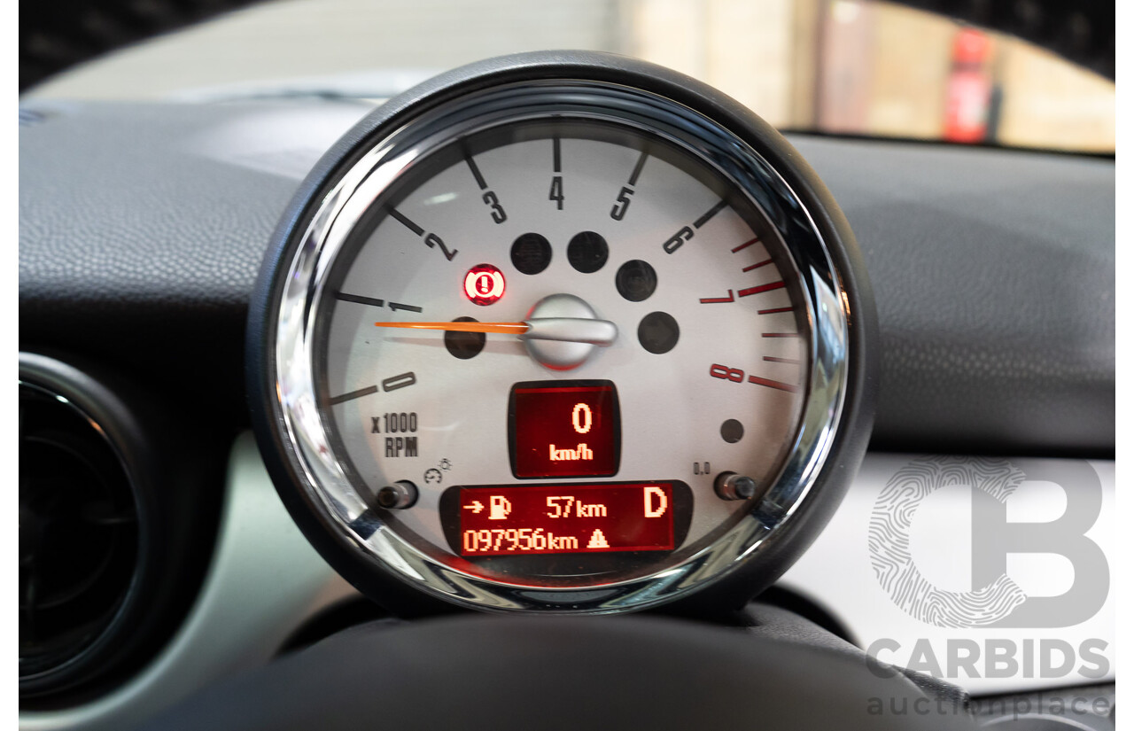 08/2011 Mini Cooper R56 MY11 2d Hatchback White 1.6L