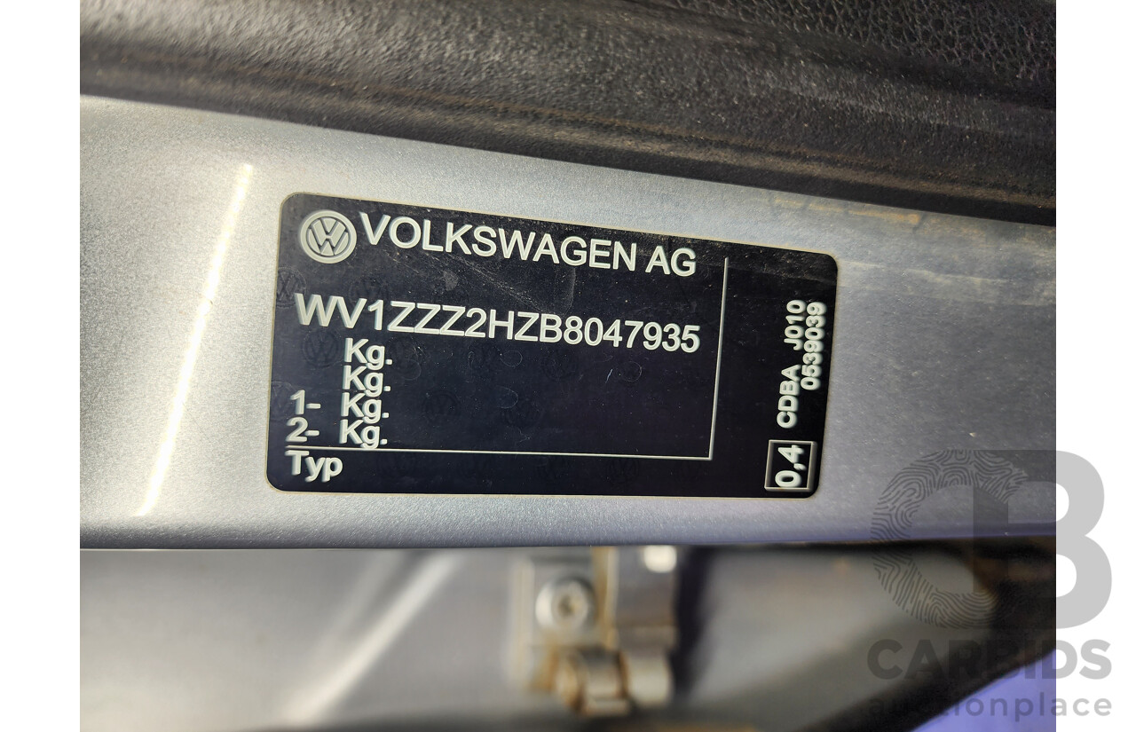 09/2011 Volkswagen Amarok Tdi340 (4x2) 2H Dual Cab Utility Silver 2.0L