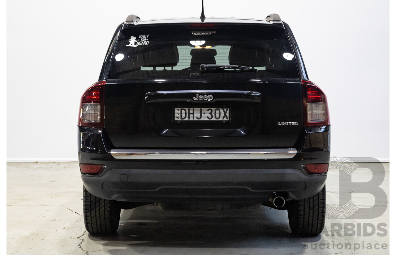 06/2015 Jeep Compass Limited (4x4) MK MY14 4d Wagon Black 2.4L