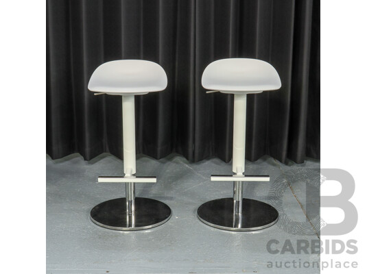 Pair of Modern Gas Lift Barstools