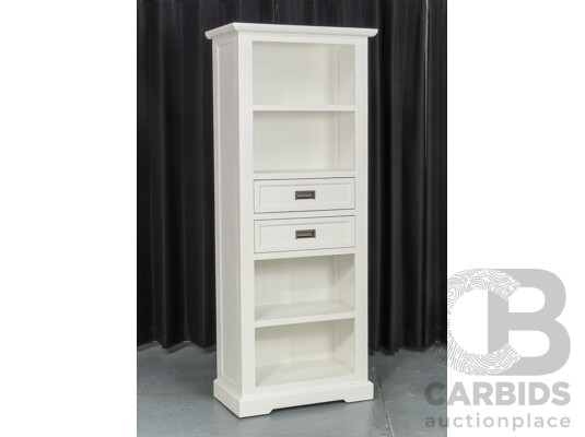Modern Painted Open Timber Bookcase