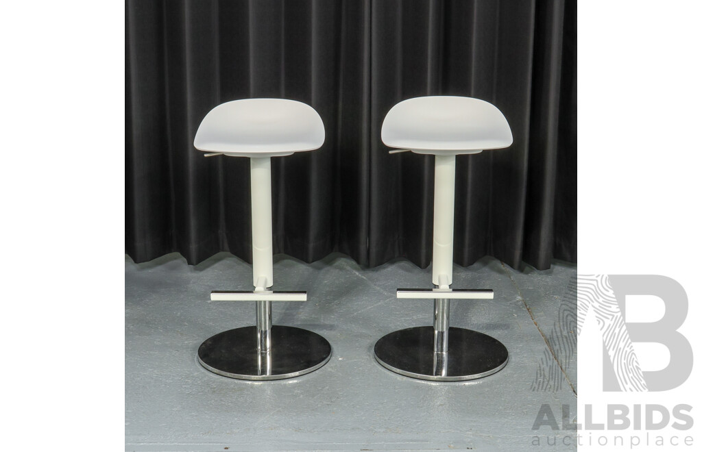 Pair of Modern Gas Lift Barstools